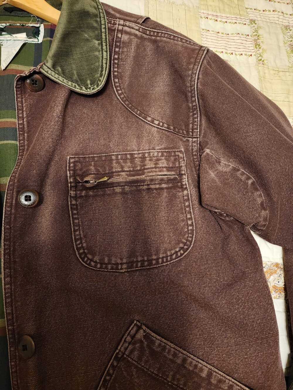 Vintage L.L.Bean 90's brown chore coat medium - Picture 2 of 13